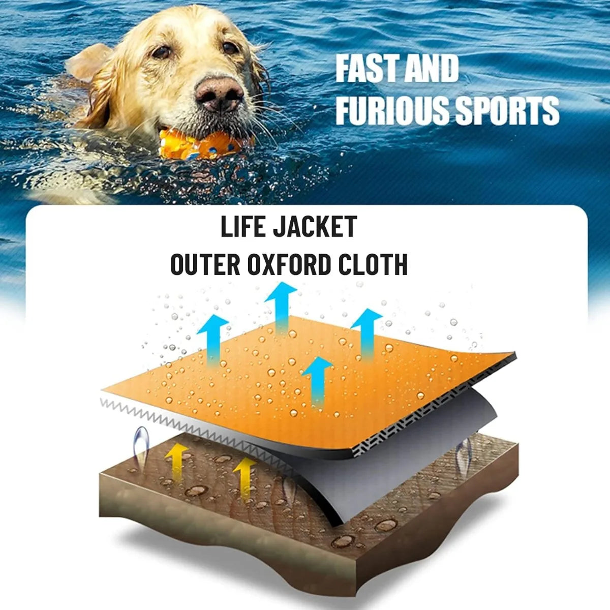 Adjustable Dog Life Jacket – Buoyant Safety Vest - PawPals