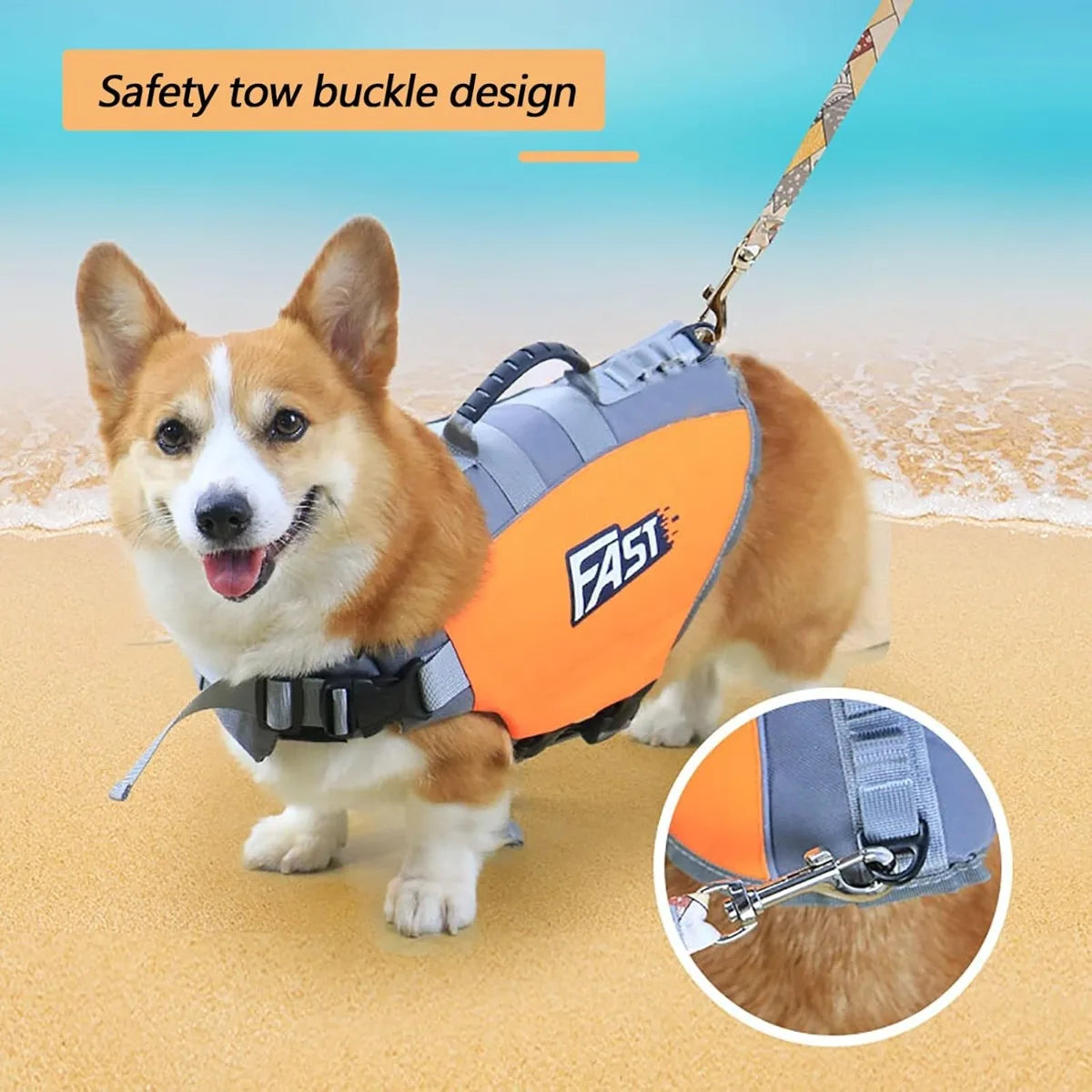 Adjustable Dog Life Jacket – Buoyant Safety Vest - PawPals