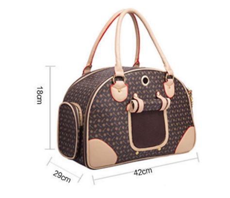 PU Pet Travel Tote Bag for Small Dogs and Cats - PawPals