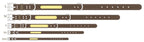 Genuine Leather Dog Collar with Metal Nameplate - PawPals