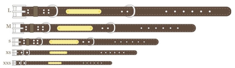 Genuine Leather Dog Collar with Metal Nameplate - PawPals